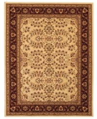 Traditional Persian motifs are recreated here in this intricately designed, ultra-soft Tolya area rug from Couristan. Cross-woven on Wilton looms, this high-quality construction offers deeper colors and subtle shading to achieve that old-world look.