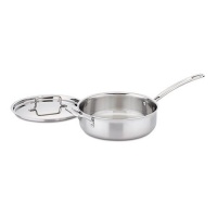 Cuisinart MCP33-24H MultiClad Pro Stainless 3-1/2-Quart Saute with Helper and Cover