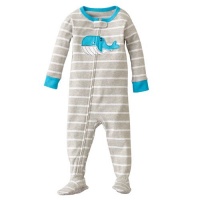 Carter's Baby Boys One Piece Blue Whale Footed Cotton Sleeper Pajamas (18 Months)