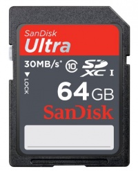 SanDisk Ultra 64 GB SDXC Class 10 Flash Memory Card 30MB/s SDSDU-064G-AFFP