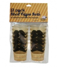 Mustache Shot Glasses 12pk