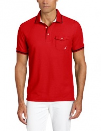 Nautica Men's Short Sleeve Chest Pocket Polo