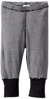 Splendid Littles Unisex-Baby Newborn Always Mini Stripe Cuff Pant, Black, 12-18 Months