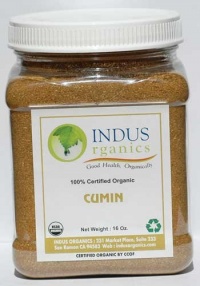 Indus Organic Cumin Seeds Powder 1 Lb Jar, Freshly Packed