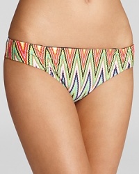 Be a swinging sophisticate in these '60s-influenced zig zag bikini bottoms by L*Space, the perfect way to add some zing to your swim wardrobe.