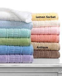 Martha Stewart Collection Bath Towels, Plush 30 x 54 Bath Towel Lemon Sorbet / Yellow