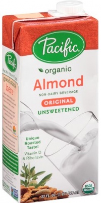 Pacific Natural Foods Organic Unsweetened Almond Beverage, Original, 32 Ounce Boxes (Pack of 12)