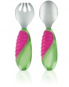 Munchkin Mighty Grip Fork and Spoon, Colors May Vary