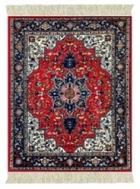 Lextra Tabriz Heriz MouseRug, 10.25 x 7.125 Inches, Red, Navy and White, One (ATH-1)