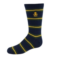 Polo Ralph Lauren boys Stripe Slack With Skull Crew socks navy 1pair - 8-9.5 (shoe size 13-3)