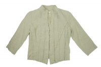 Eileen Fisher High Neck Seamed Jacket Natural 4