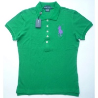 Polo Ralph Lauren Polo Skinny-Fit Big Pony Women's Polo Shirt - Bold Green - Large