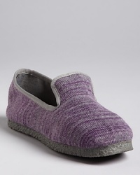 Slip into sweater dressing in this Splendid smoking flat style in cozy, heathered knit fabric.