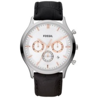 Fossil Ansel Leather Watch - Black