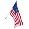 Valley Forge Flag Kit, containing 2-1/2-Foot x 4-Foot Nylon United States Flag with Sewn Stripes and Embroidered Stars,  and 5 -foot Aluminum Spinning Pole, and multi-position bracket