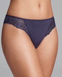 This tanga provides coverage in between thong and bikini with aloe vera infused lace for ultimate smooth comfort. Style #12J710