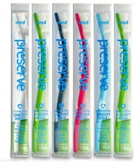 Recycline Preserve Toothbrush, Medium (Pack of 6)