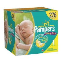 Pampers Baby Dry Diapers Economy Plus Pack Size 1, 276 Count