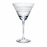 Kate Spade and Lenox join together to bring ease, elegance and understated wit to the table. The Library Stripe martini glass features frosted stripes on a tall, elegant stem.