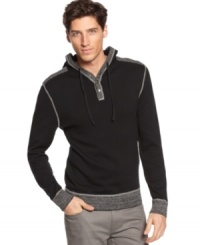 Get a fresh start on style these season with this hooded sweatshirt from INC International Concepts.