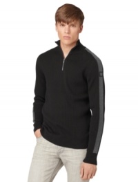 Fitted pullover sweater to keep you warm and stylish this fall by Calvin Klein Jeans.