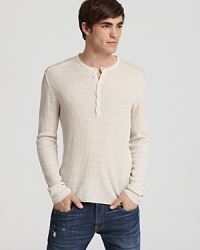 John Varvatos Star USA Ribbed Henley Sweater