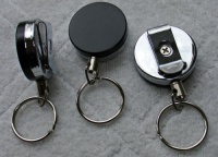 Heavy Duty (100% Solid Metal FRONT & BACK) Retractable Reel Key-ID-Badge-Belt Clip & Chain Pull SOLD INDIVIDUALLY