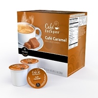 Enjoy a freshly brewed cup of blissfully light, buttery Café Caramel from Café Escapes. Each Keurig K-Cup is freshly packed with a single serving of coffee.