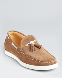 Classic tassel loafers with sporty boat shoe details add an extra dimension to your casual cool style.