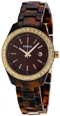 Fossil Women's ES2922 Stella Brown Dial Watch