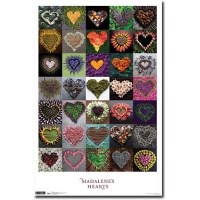 Madalene's Hearts Compilation Art Print Poster - 22x34 custom fit with RichAndFramous Black 22 inch Poster Hangers