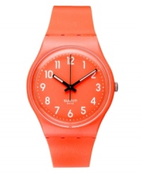 Throw on some metal with this Flaky Orange watch from Swatch.