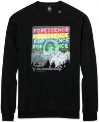 Yes, it's possible for sweatshirts to look stylish. Proof? LRG's Foressence sweatshirt with its multicolor graphic print.