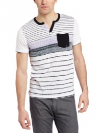 Marc Ecko Cut & Sew Men's Reverse Printed Stripe Short Sleeve Knit