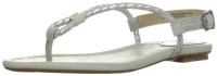 FRYE Women's Madison Braid Sling Thong Sandal,Silver Multi Metalic Leather,8 M US