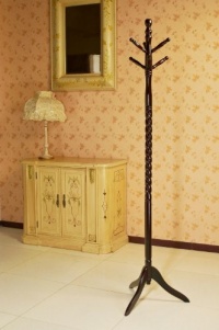 Frenchi Furniture Swivel Coat Rack Stand in Cherry Finish