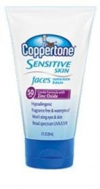 Coppertone Sensitive Skin Faces SPF 50, 2-Ounce Tubes