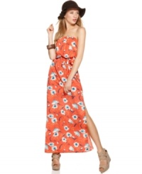 An allover floral print makes this Bar III maxi dress a hot pick for spring -- wear it with flats for day and wedges for night!