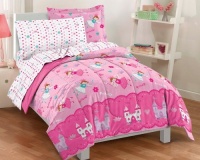 Magical Princess Ultra Soft Microfiber Twin Comforter Bedding Set, Pink Multi