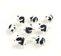 Charcoal Companion Cow Corn Holders, 4 pairs