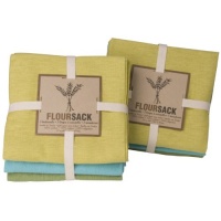 Now Designs Floursack Towels Set of 6, Turquoise