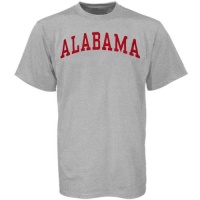 NCAA Alabama Crimson Tide Vertical Arch Logo T-shirt - Gray