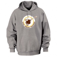 San Diego Padres Majestic Steel Heather Cooperstown Tek Patch Hooded Sweatshirt