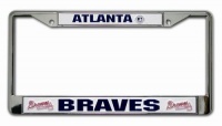 MLB Atlanta Braves Chrome License Plate Frame