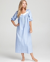 Rendered in beautiful periwinkle, this long-sleeve nightgown from Eileen West adds a stunning solid to your sleep collection.