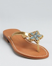 Take a trip to the seaside with these IVANKA TRUMP sandals, adorned with a lively starfish in shimmering rhinestones.