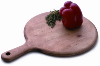 J.K. Adams 14-Inch-by-10-Inch Maple Wood Artisan Cutting Board, Mirror-Shaped