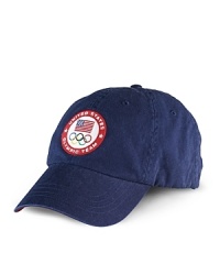 Finished with bold country embroidery, our cotton twill sport cap celebrates Team USA's participation in the 2012 Olympic Games.