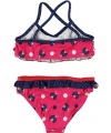 Pink Platinum Ladybug Spots 2-Piece Bikini (Sizes 2T - 4T) - fuchsia, 3t