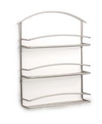 Spectrum 45478 Euro Wall Mount Spice Rack, Satin Nickel